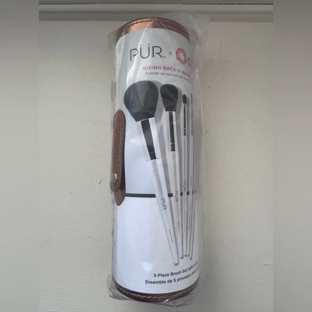 Pur X Care 5-Piece Brush Set w/Holder NEW